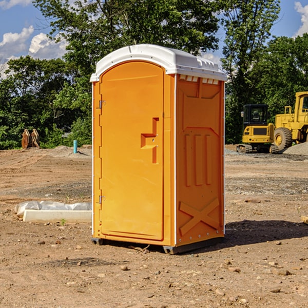 how often are the porta potties cleaned and serviced during a rental period in Cleveland NM